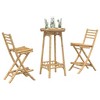 vidaXL Outdoor Bar Set Natural Bamboo Medium Foldable - 4 of 4
