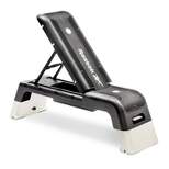 Reebok Fitness Multipurpose Adjustable Aerobic and Strength Training Workout Deck with Incline and Decline Bench Configurations - White