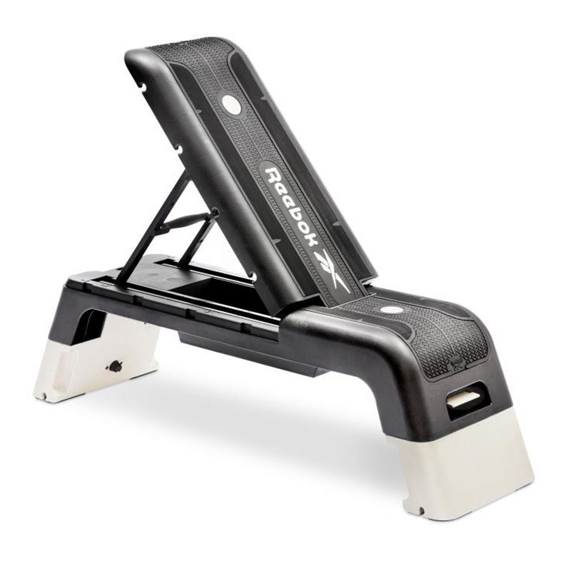 Reebok Fitness Multipurpose Adjustable Aerobic and Strength Training Workout Deck with Incline and Decline Bench Configurations - White, 1 of 7