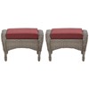 Gymojoy 2 Pieces Assembled Outdoor Patio Ottoman with Removable Cushions - 3 of 4