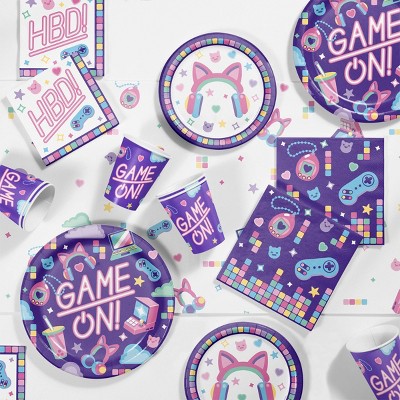Creative Converting Gamer Girl Party Supplies Kit 57ct
