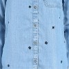 BeachLunchLounge Women's Halloween Webs & Spiders Denim Shirt - 2 of 3
