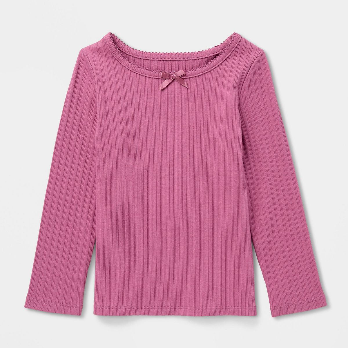 Toddler Girls' Ribbed Long Sleeve T-Shirt - Cat & Jack™ - thumbnail 2
