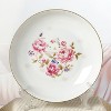 Lorren Home Trends 5 Piece Porcelain Pasta Set, 1 Serving Bowl and 4 Individual Bowls,  Floral Design - 4 of 4