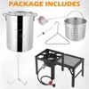 Karl Home 30 QT Aluminum  Turkey Fryer with Propane Gas Stove and Foldable Side Table - 4 of 4