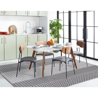 Coastal Charm Hand-Woven Black & Ivory Cotton Rug - 3' x 5'