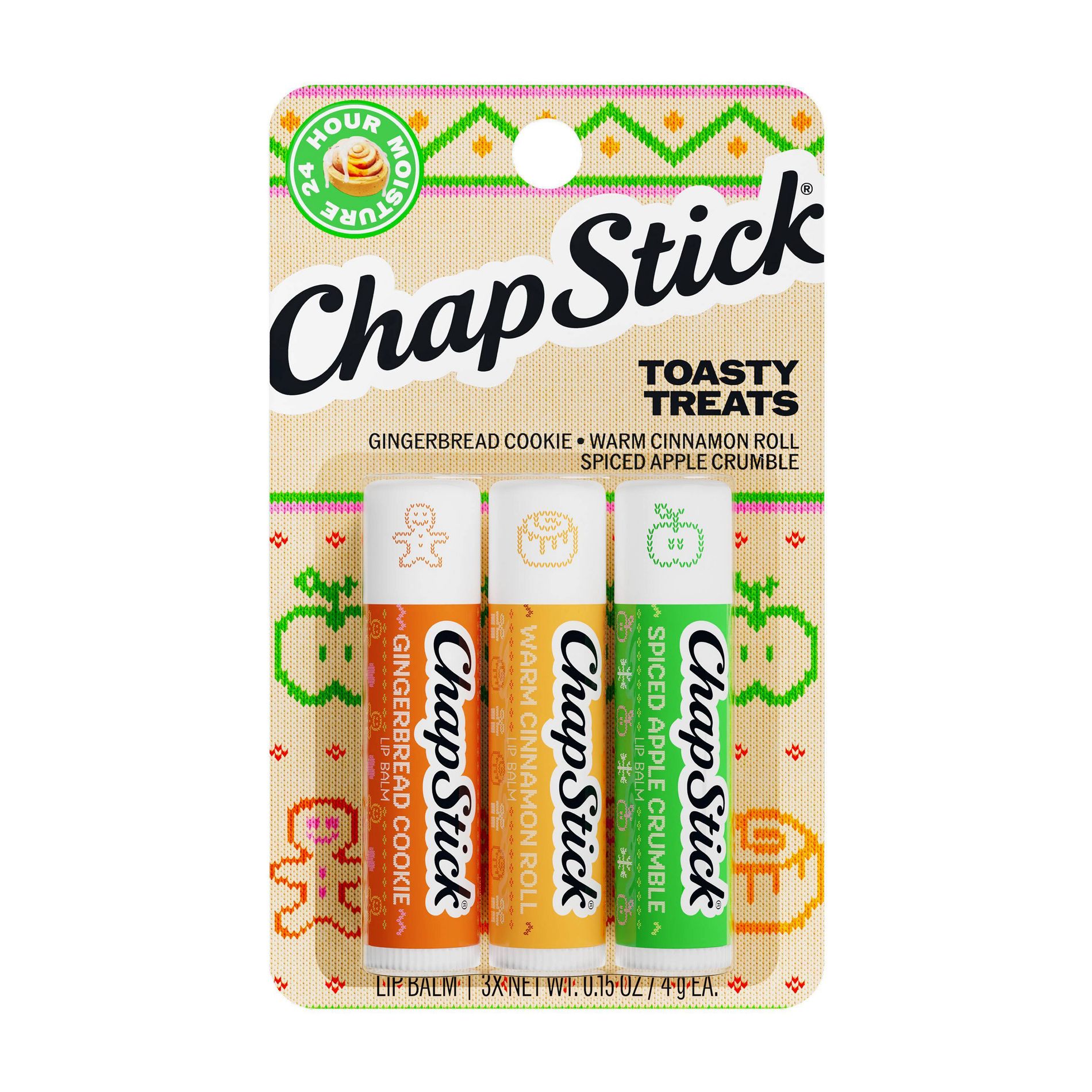 Chapstick Holiday Tasty Treats Lip Balms - 3ct