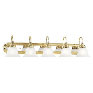 Livex Lighting Belmont 5 - Light Vanity in  Polished Brass - 1 of 1