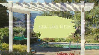 75" Providence Vinyl Trellis - Mocha - Dura-Trel: PVC Garden Screen, Insect & Weather-Resistant, with Ground Stakes