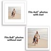 Americanflat 8x8 Picture Frame  - Set of 5 - Use as 5x5 Frame with Mat or 8x8 Frame Without Mat - Gallery Frames for Tabletop and Wall Display - White - 4 of 4
