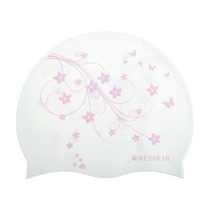 Unique Bargains Silicone Waterproof Vines Print Swim Cap 1 Pc - 1 of 4