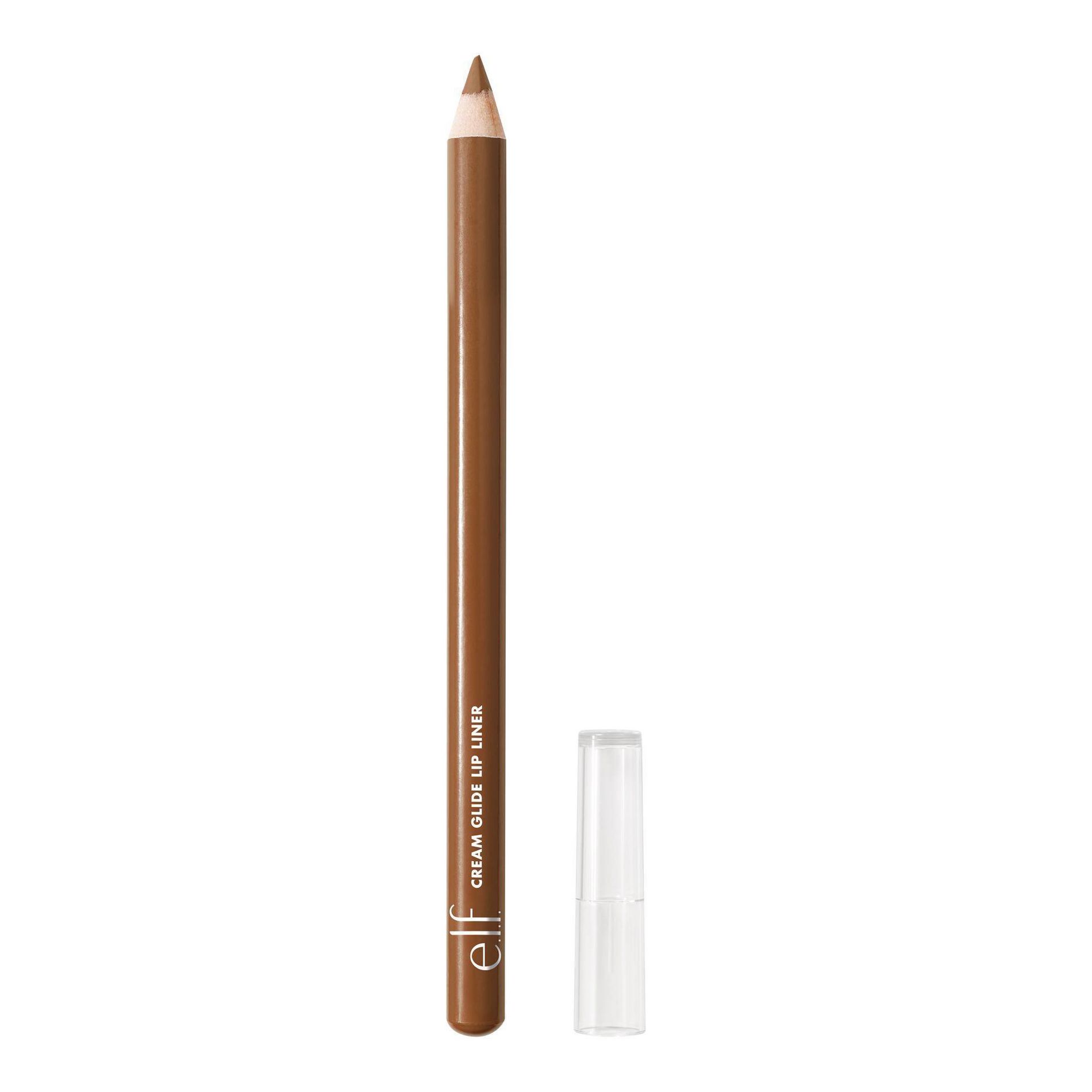 e.l.f. Cream Glide Lip Liner - Spill The Tea - 0.03oz: Semi-Matte, Paraben-Free, Vegan, Brown Tones