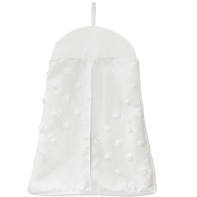 Ivory Microfiber Boho Dot Toddler Comforter with Macrame Fringe