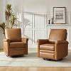 Negro Genuine Leather Swivel Rocker Chair with an Adjustable Lumbar Support Set of 2 | ARTFUL LIVING DESIGN - image 2 of 4