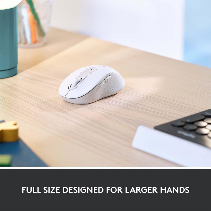 Logitech Signature M650 L for Business Wireless Mouse, for Large Sized Hands, Logi Bolt, Bluetooth, SmartWheel - Off White, 4 of 9