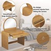 ORRD 39" LED Touch Screen Vanity Table w/ Mirror & Drawer – Modern Natural Wood Makeup Dressing Desk for Bedroom - 4 of 4
