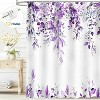 LunaLulinlk Purple Eucalyptus Fabric Shower Curtain - 2 of 4
