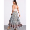 INSPIRE CHIC Women's Boho Casual Floral Printed Elastic Waist Maxi Skirts - 3 of 4