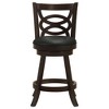 Counter Height Swivel Stools with Upholstered Seat and Backrest, Ideal for Kitchens and Dining Areas (Set of 2) - 4 of 4