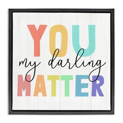 Stupell Industries You Darling Matter Rainbow Letters, 25" x 25"