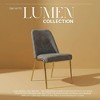 LeisureMod Lumen Dining Chair – Modern Upholstered Kitchen Chair with Gold Steel Legs, Ergonomic Accent Chair - 4 of 4