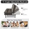 Dyonery 71" Convertible Futon Sofa Bed,Modern Futon Couch,Memory Foam Folding Loveseat Sofa Bed, for Living Room,Office - 3 of 4
