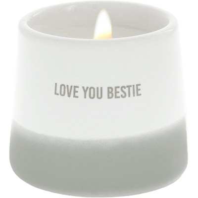 Pavilion Gift Company - Love You Bestie - 2 oz - 100% Soy Wax Reveal Candle Scent: Tranquility - Flame Candles
