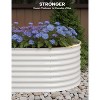 Galvanized Steel Raised Garden Bed, Open-Base Design, Tool-Assembly & Expandable Planter Box for Veggies/Flowers, Rust-Proof, Green/White - 2 of 4