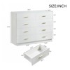 FURNIinspire Dressers Modern 8 Drawer Dresser, Sturdy Storage Dressers Organizer, Cabinet For Bedroom, Living Room, White, 47.25"*15.5"*35.4" - 3 of 4