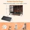 Dog Crate Furniture for Medium Dogs, Indoor Kennel with Double Doors, Wheels & Removable Tray, Sturdy Dog Cage with Easy Assembly, Rustic Grey - 4 of 4