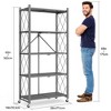SKONYON 5-Tier Storage Shelves Foldable metal shelves Garage Shelving Units - 3 of 4