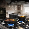 BRINJOY 21-Piece Nonstick Cookware Set with Removable Handles - Oven & Induction Safe, Stackable Design (Black) - 2 of 4