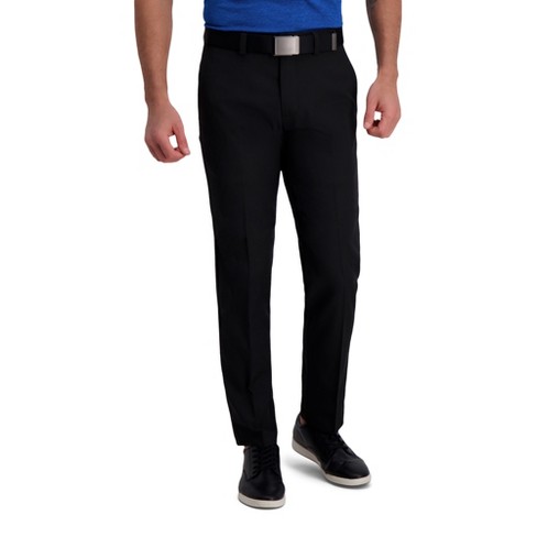 Haggar Men's Cool Right Straight Fit Flat Front Performance Flex