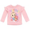 CoComelon JJ Baby Girls Pullover Fleece Sweatshirt and Pants Set Infant to Toddler - 4 of 4