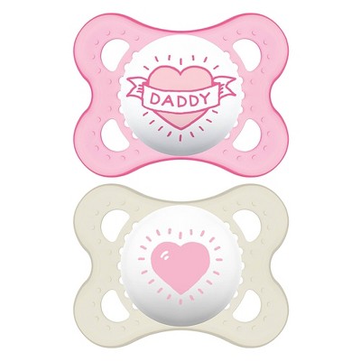 MAM Love & Affection Girls' Pacifier - 0-6 Months - 2ct Pink