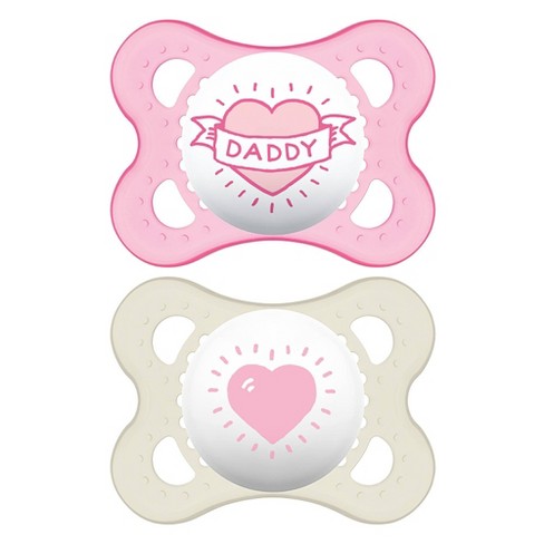 I Love Mommy Boy Love & Affection Pacifier Clip 2-Count NEW 