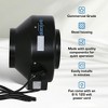 Hurricane 8" Commercial Grade Inline Fan For Phresh & Black Ops Carbon Filters, Ideal-Air Ducting and Clamps and Titan Controls Ventilation (2 Pack) - 4 of 4
