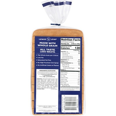 Lewis Bake Shop Whole Grain White Bread - 12oz