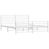 vidaXL White California King Metal Bed Frame with Headboard & Slats, No Mattress, Easy Assembly - 2 of 4