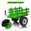12V Kids Battery Powered Electric Tractor with Trailer, Toddler Ride On Car with Remote Control - 4 of 4