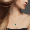EVERLY JEWELRY | Sterling Silver Pendant with Gemstone and Created Gemstone – Multiple Stone Options - 4 of 4
