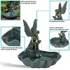 Sunnydaze 30"H Electric Fiberglass Fairy Shell Outdoor Water Fountain - 2 of 4