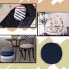 Covers&All Round Pillow Cover, Weather & UV Resistant, with Zippers, Round 30 in Diameter x 5 in H, Navy Blue - 2 of 4