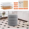 Ottoman with Storage,Foot Rest Round Bag Floor Chair for Bedroom or Entryway in Gray - 3 of 4