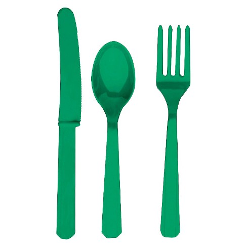 16ct Black Disposable Fork & Spoon Set