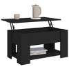 vidaXL Coffee Table Black Engineered wood Medium Adjustable Armrests - 3 of 4