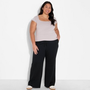 Women's Mid-Rise Wide Leg Sweatpants - Wild Fable™ - 1 of 3