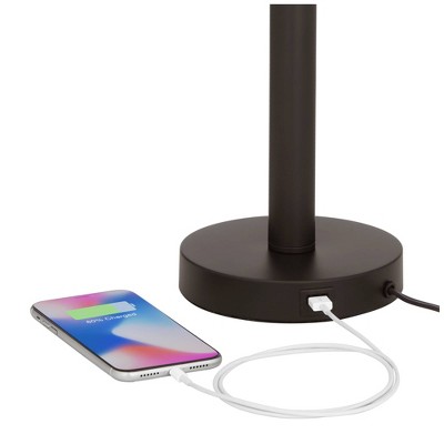 Bernie Bronze Industrial Table Lamps Set with USB Ports