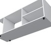 47.4" ModernTV Rack with Open Storage, Sleek Particle Board Design, Space-Saving, Easy-to-Clean Surface - 4 of 4