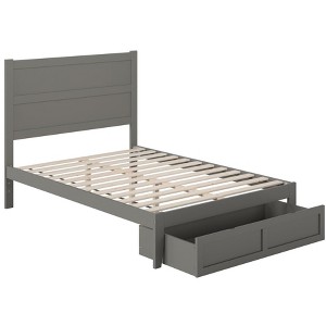 AFI Furnishings NoHo Platform Bed F with Foot Drawer AG - 1 of 4